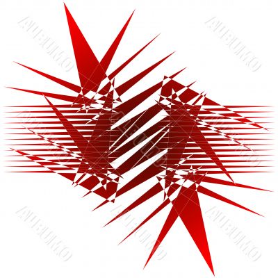 Abstract spiky design