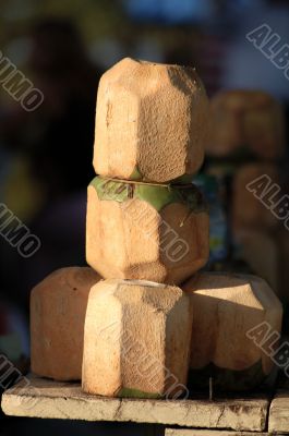 sculpture of coconut