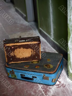 Two old suitcases