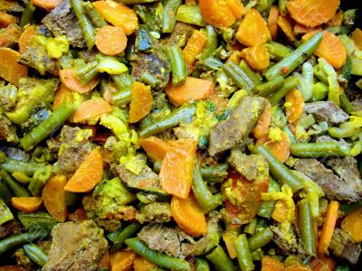 Vegetables with a liver