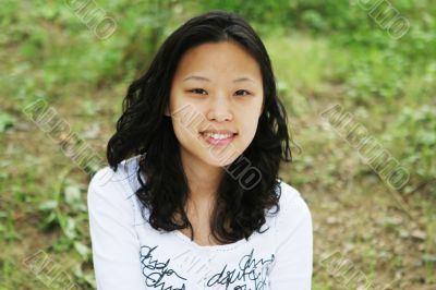 Asian woman at the park