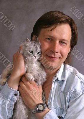 Portrait with a cat
