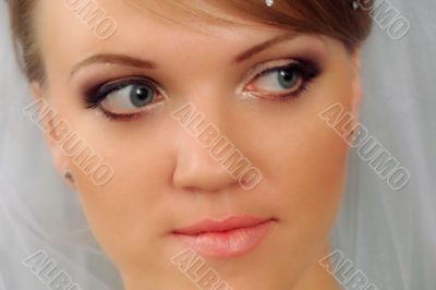 Happy Bride in wedding day