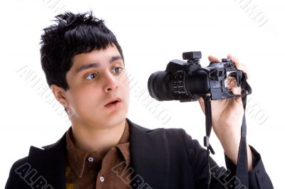 Man and video camera