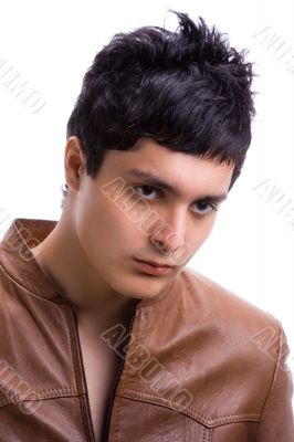 Young man with leather jacket 2
