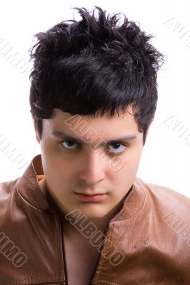 Young man with leather jacket 1