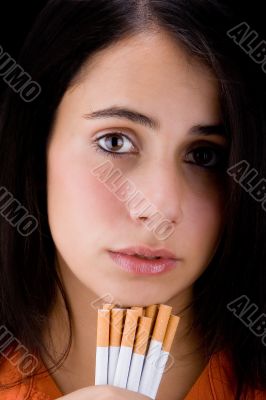 Girl and cigaretes