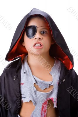 Boy with dracul disguise