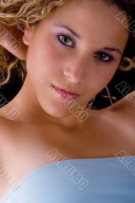 Beautiful girl in blue