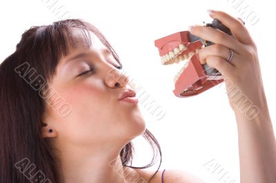 Girl with denture 3
