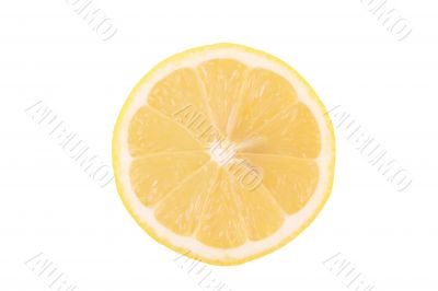 fresh lemon slices isolated on white