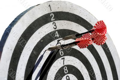 Target with dart arrows