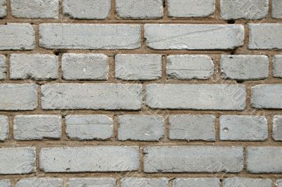 Wall of white bricks