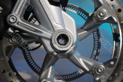 Steel disk of motorbike wheel