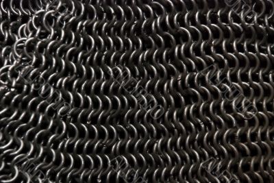 Chain mail. Iron chain armour.