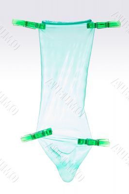 Blue condom