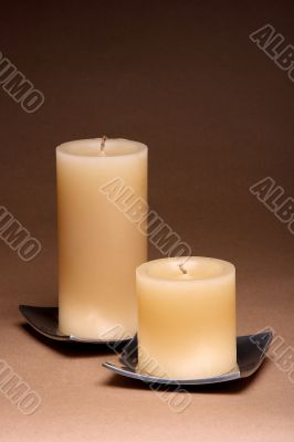 Candles over textured paper