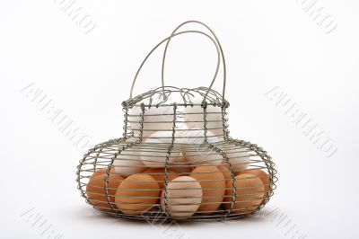 Eggs on basket