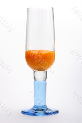 Champagne glass and eggs