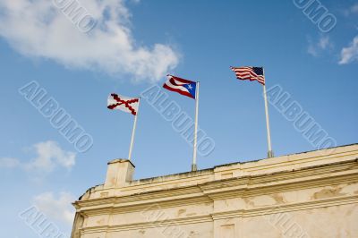 Three flags