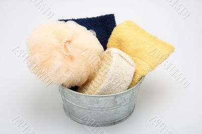 Sponges and towel