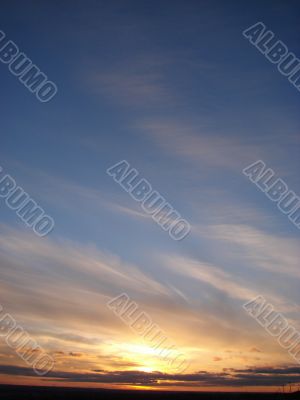 Vertical panoramic skyskype with clouds