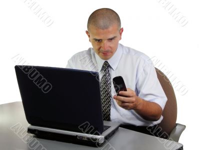 Businessman at the office desk