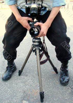 Outdoor photographer on the mission