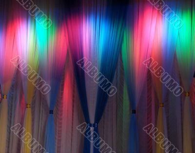 illuminated scene background curtains
