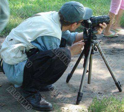 Outdoor photographer on the mission