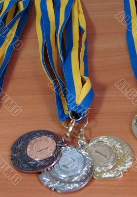 Set of three sport winners medal awatds