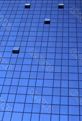Building window glass background