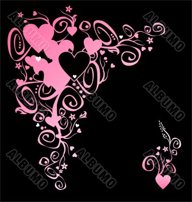Heart of love. Corner