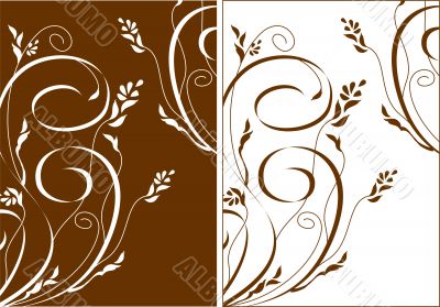  flowers and swirls backgraund