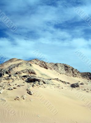Landscape of desert and sky