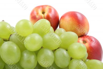 green grapes and nectarines