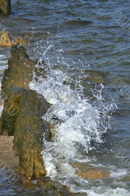 Storm, sea and rock
