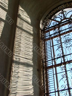 Window of ancient cathedral