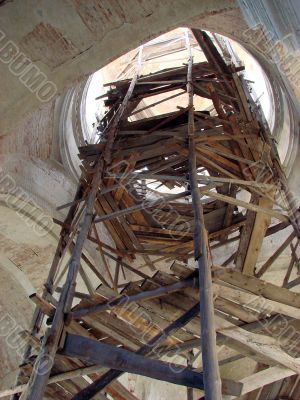 Old cathedral interior renewal