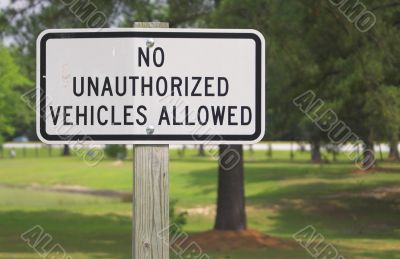 No Unauthorized Vehicles Allowed