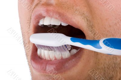 Mounth and toothbrush