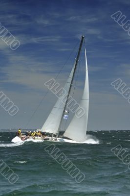 Sailing sport. Storm