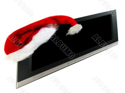 Santa`s hat and screen