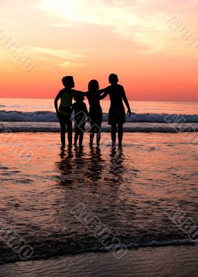 Children on the beach