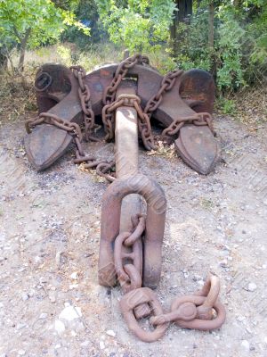 Old rusty anchor
