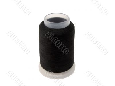 Black sawing thread bobbin-clipping path