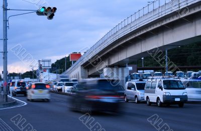 Dusk traffic