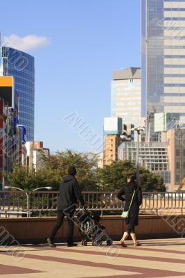 Family in the city