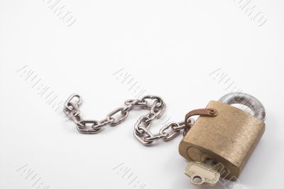 brass padlock