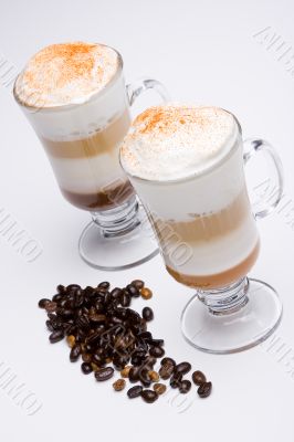 Capuccino on white